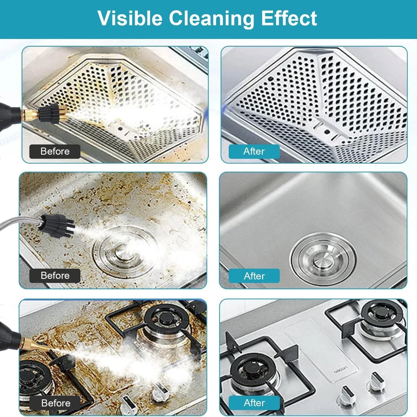 High-Pressure 2500W Steam Cleaner for Home & Car