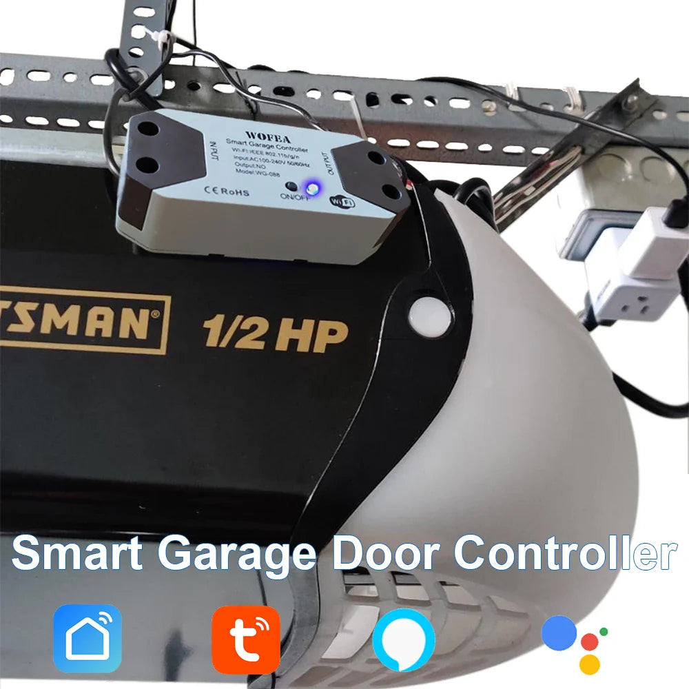 Wofea Smart WiFi Garage Door Opener Controller - Alexa & Google Home Compatible