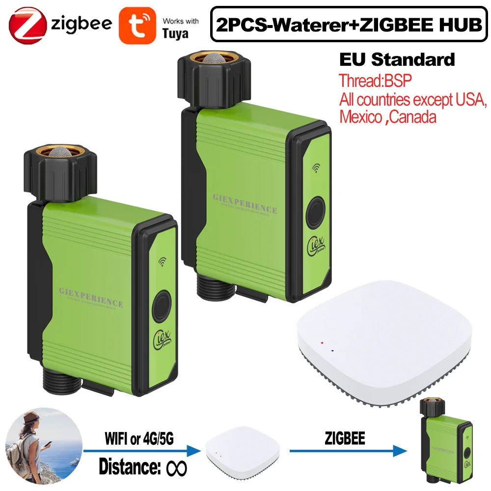 ZIGBEE WIFI Garden Watering Timer with Smart Sprinkler System - TUYA Compatible