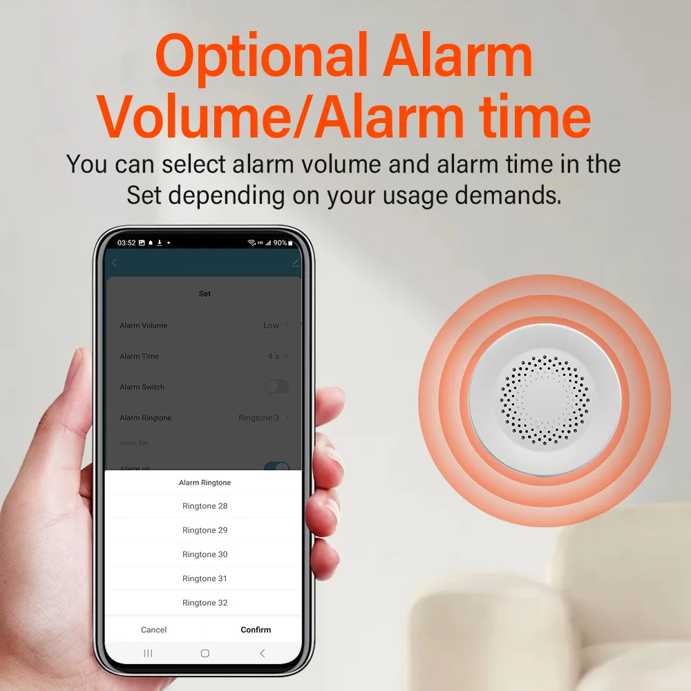 Tuya WiFi Siren Alarm - Smart Home Security 100dB Speaker, Alexa & Tuya Compatible