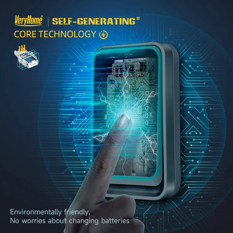 VeryHome Wireless Doorbell - Smart, Waterproof, Self-Powered, Long Range