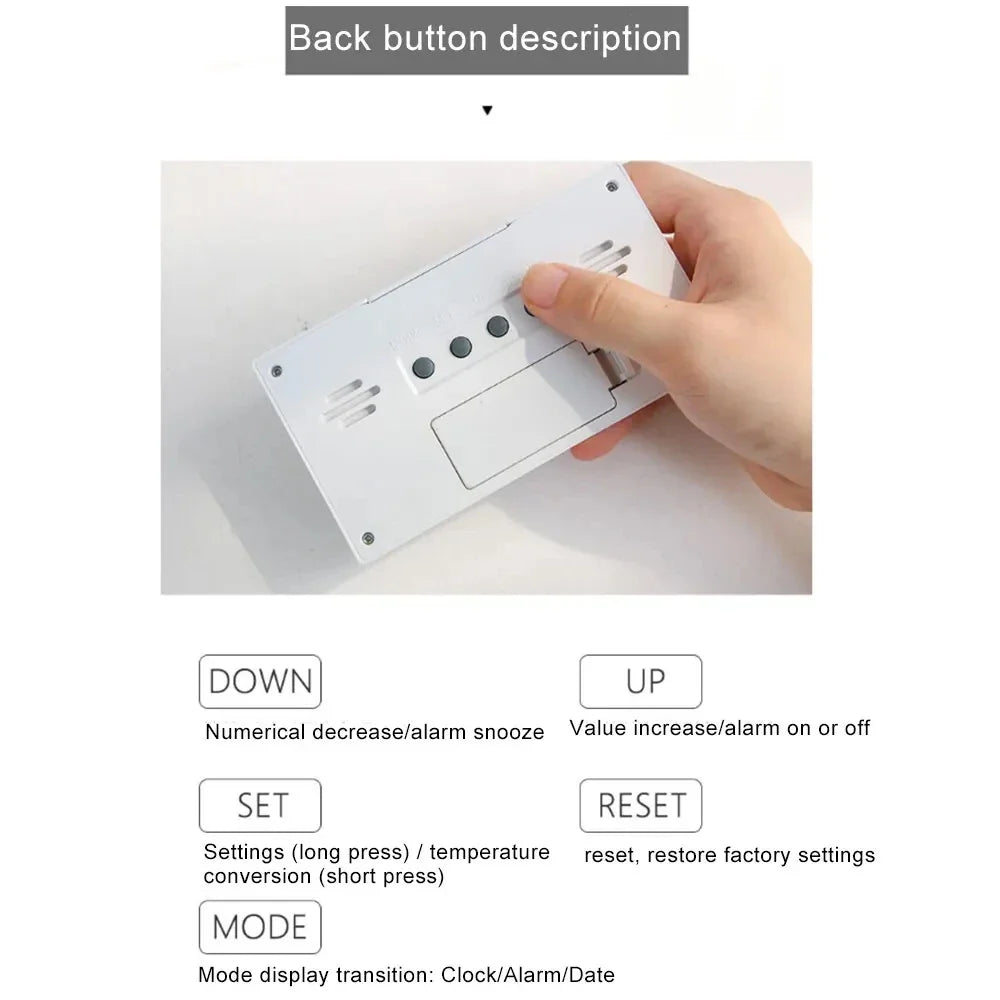 Multifunctional LCD Alarm Clock