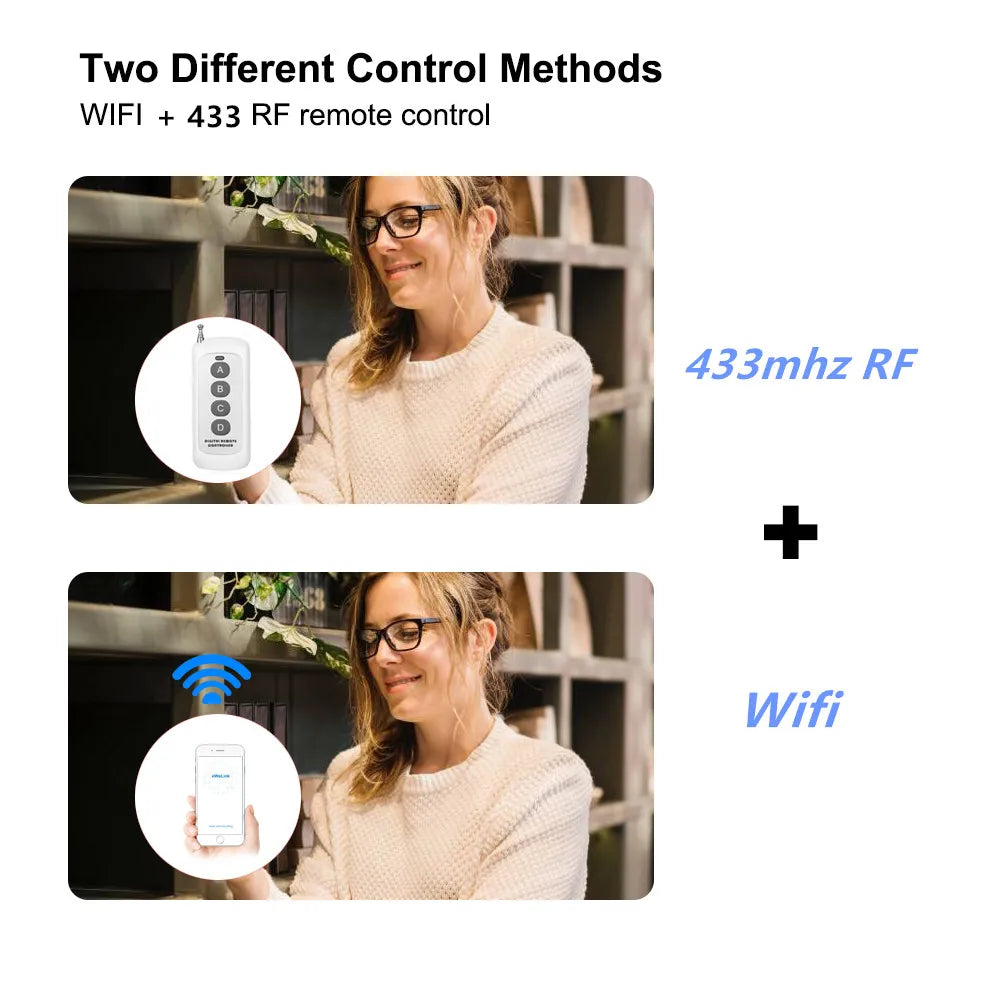 1CH RF Smart Switch - WiFi Remote Control for Garage Doors & Home Automation