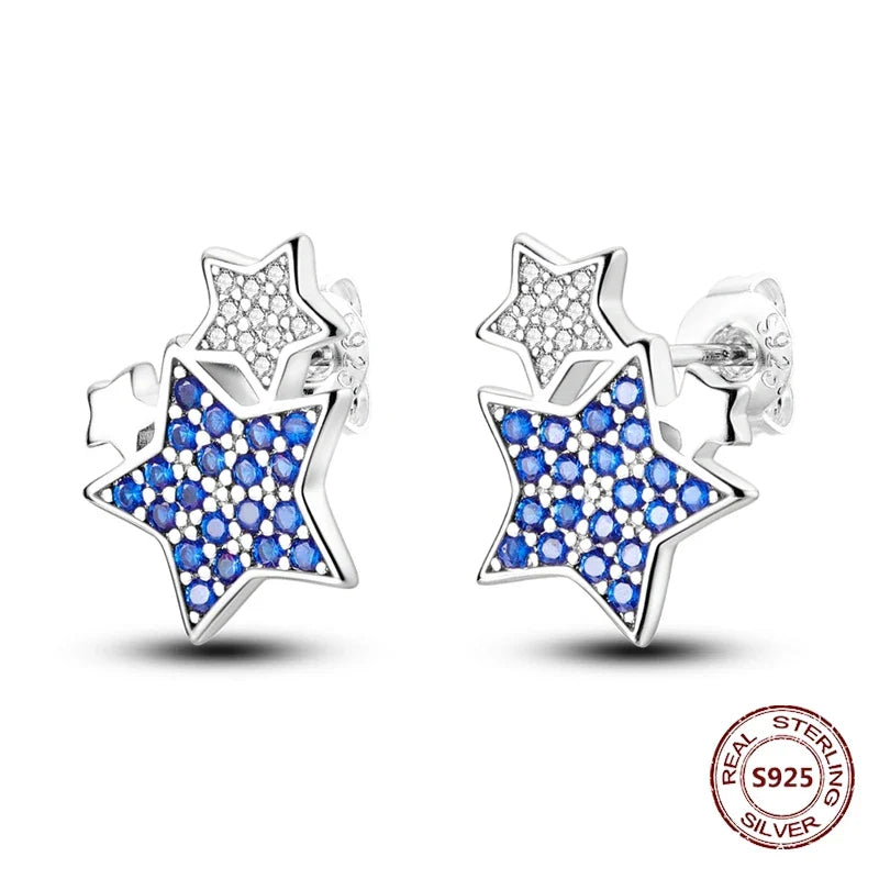 Elegant 925 Sterling Silver Dog Earrings with Zircon and Animal Designs for Women