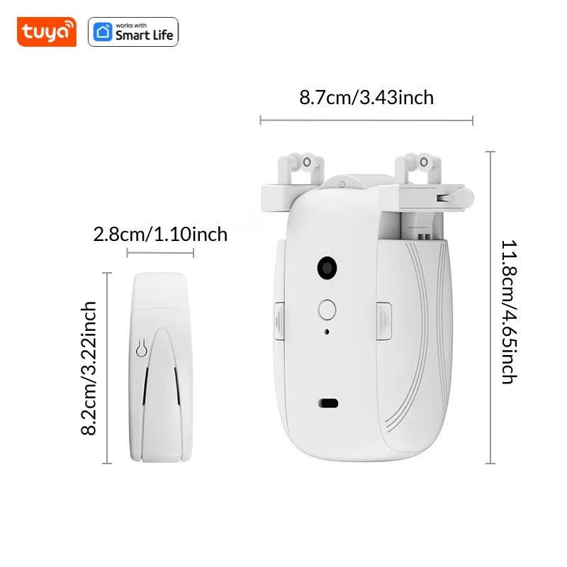 Tuya Smart Curtain Robot WiFi APP Remote Control/Voice Control(Alexa Google Siri)ForTU-Rail shaped Track,Pull-to-start,8KG load