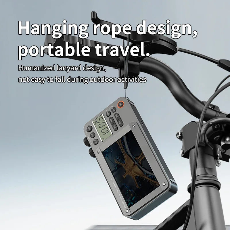 Portable 7-inch LED Display Radio with Bluetooth, MP4 & E-books