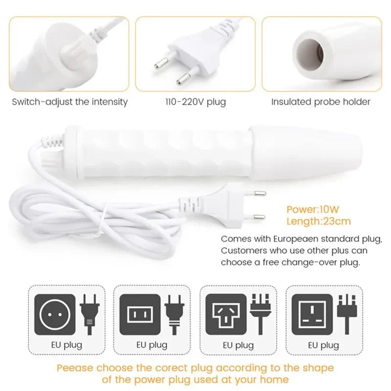 4 In 1 Electric Facial Wand for Acne & Skin Tightening - High Frequency Therapy