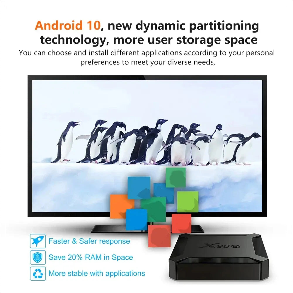 X96Q Smart Android TV Box with 4K Support & Android 12.0
