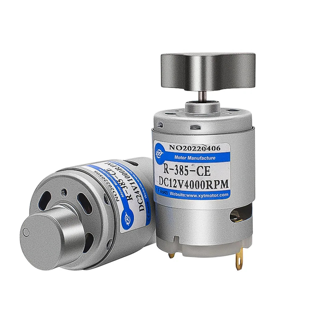 RF-385 Miniature DC Vibration Motor - Speed Adjustable 12V/24V, 4000/8000RPM