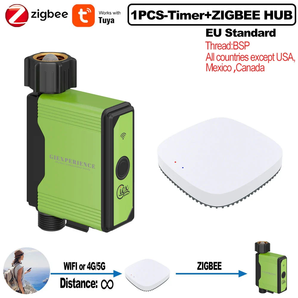 ZIGBEE WIFI Garden Watering Timer with Smart Sprinkler System - TUYA Compatible
