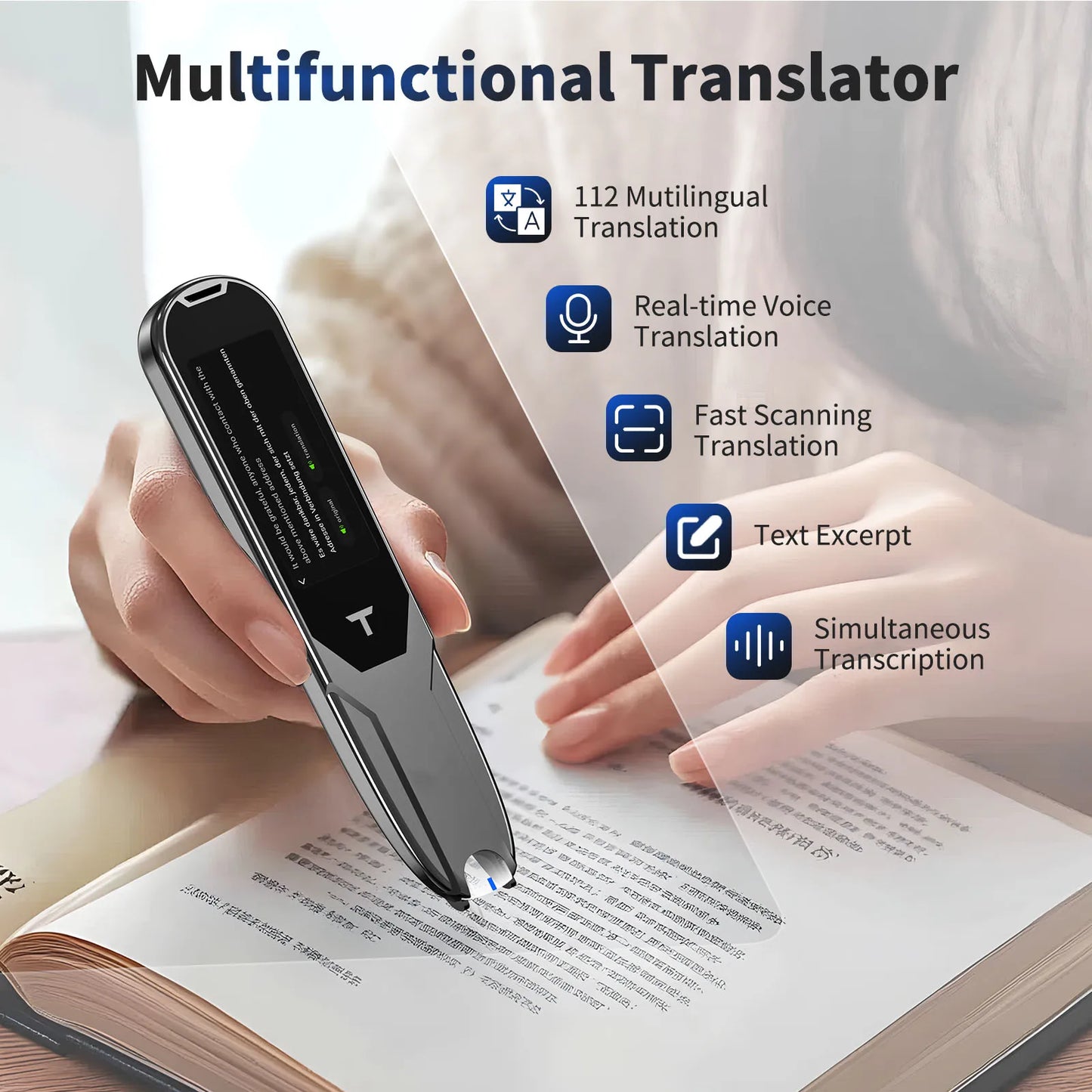 X10 Portable Scanning Reading Pen Translator - 112 Languages, WiFi, Smart Dictionary