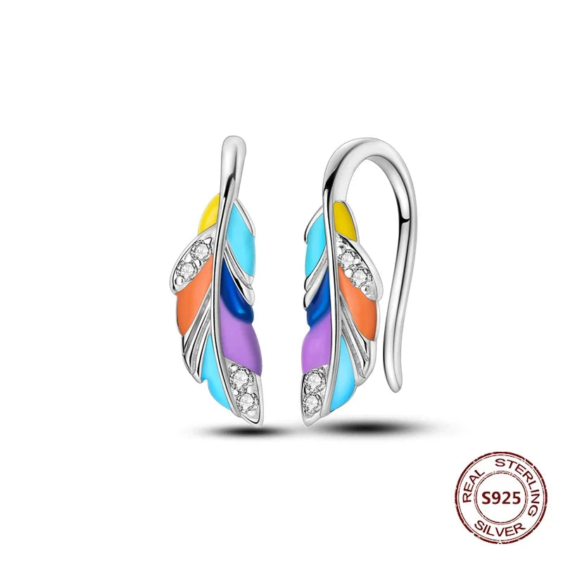 Elegant 925 Sterling Silver Dog Earrings with Zircon and Animal Designs for Women