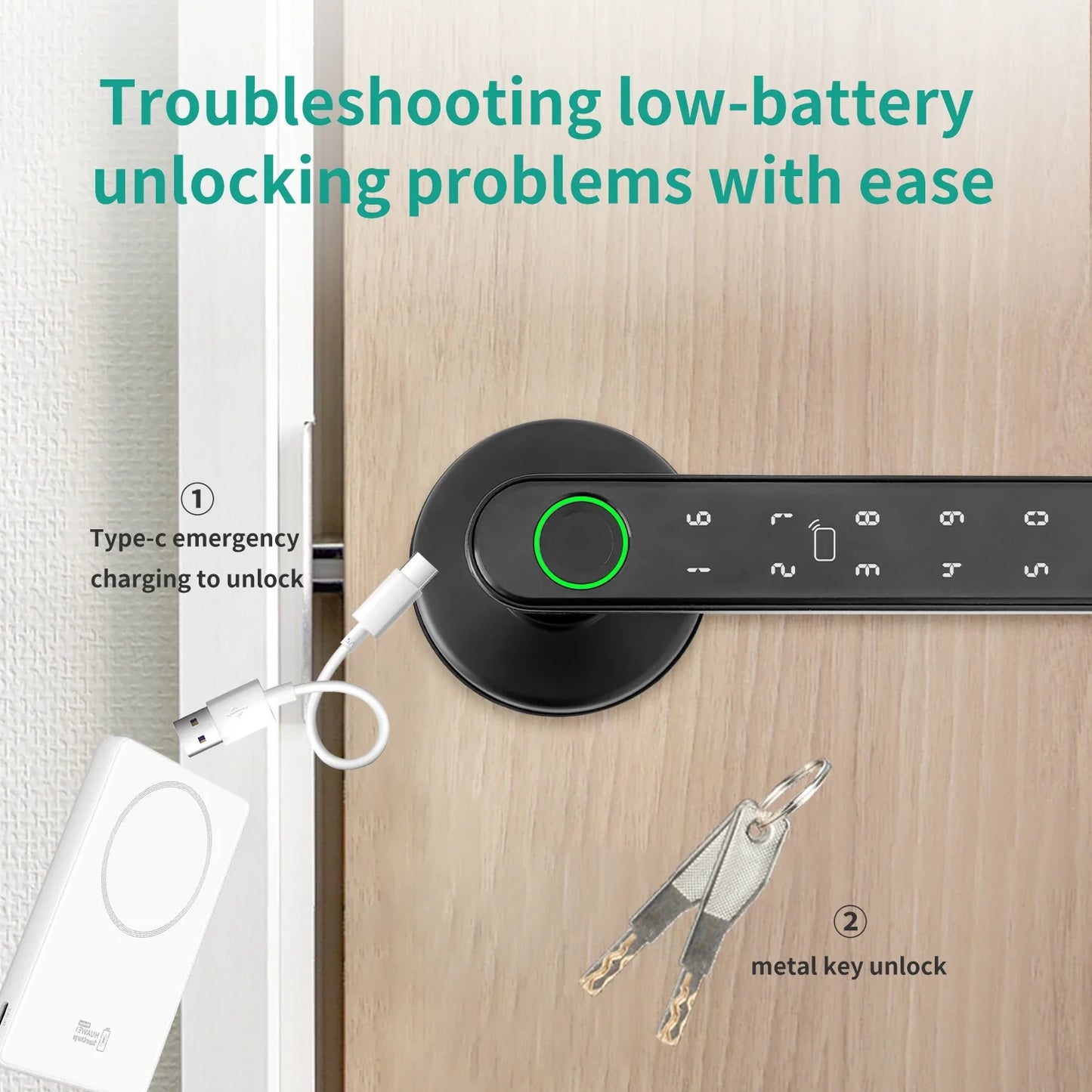 Tuya Smart Door Lock Handle