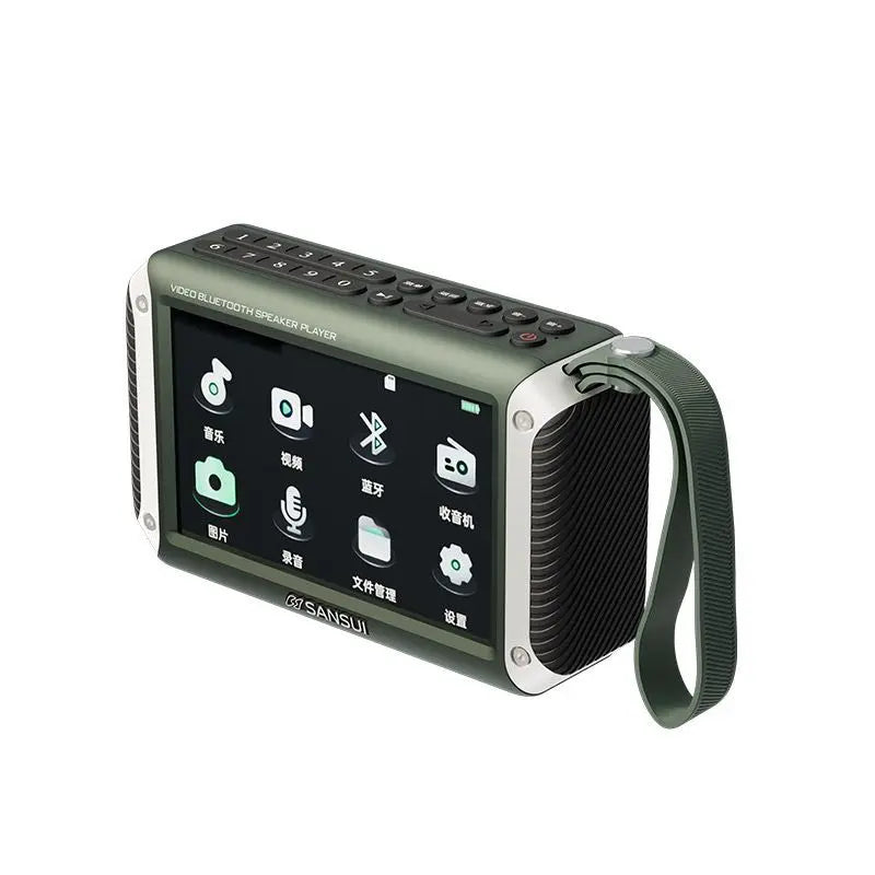 SANSUI F53 Wireless Bluetooth Speaker with LED Display, FM Radio, and MP4 Player