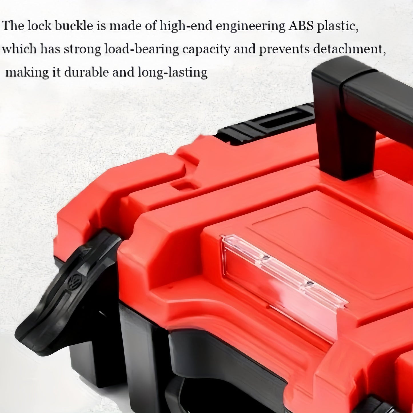 ITECHJOY Durable Plastic Toolbox - Stackable, Multi-Compartment Organizer for Electricians & Carpenters