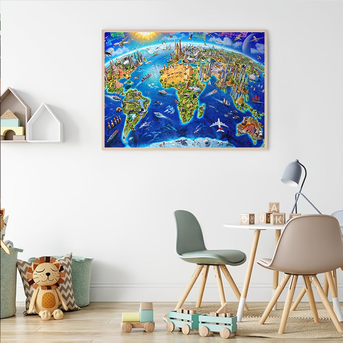 1000pcs World Landmarks Jigsaw Puzzle - Large Educational Puzzle for Adults & Teens