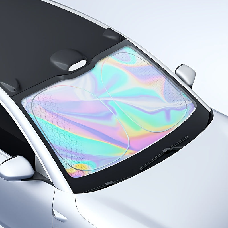 Titanium Silver Alloy Laser Sunshade for Car - UV Protection & Heat Insulation