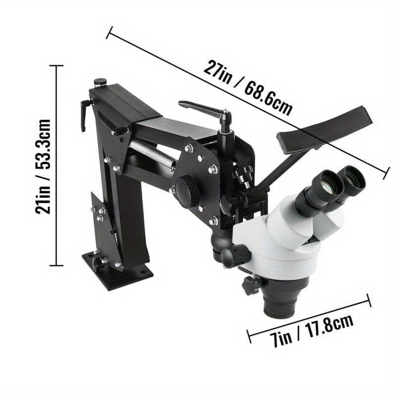 Multi-Directional Microscope with 76mm Lens & Spring Bracket - Ideal for Jewelry & Inlaid Mirrors