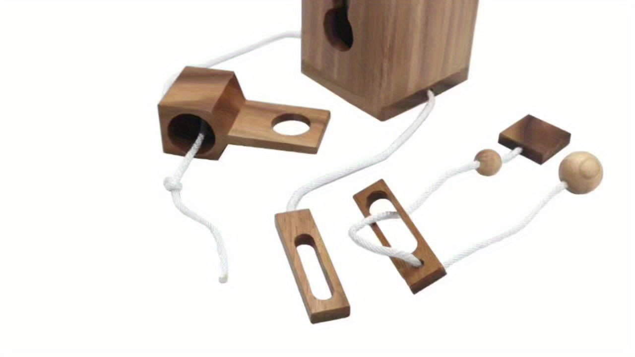 1pc Bottle Lock Puzzle Game for Adults – Decorative Wooden Lock & Key Design, Functional Drink Organizer, Perfect for Parties & Puzzle Enthusiasts