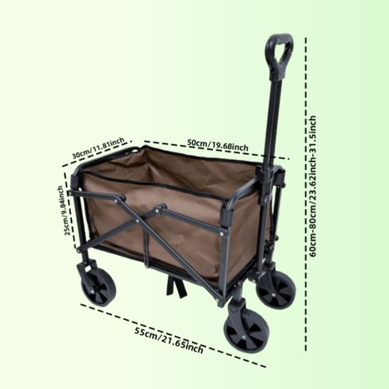 5pcs/1pc Camping Folding Cart with 360° Wheels for Beach Trips