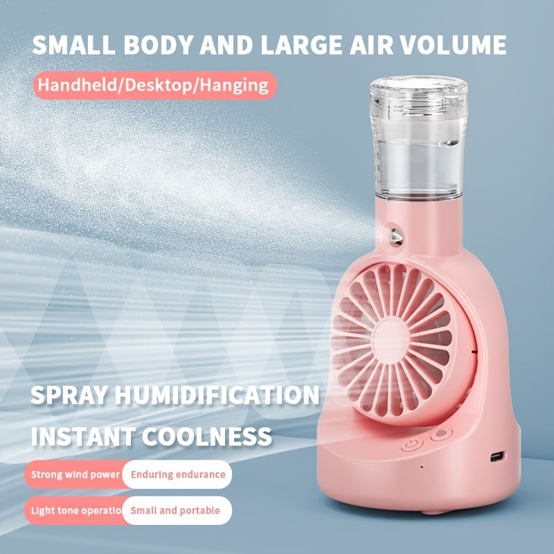 SENBOWE 2-in-1 USB Fan & Humidifier - Portable, Quiet, 4 Speeds, Adjustable Humidity - Ideal for Home & Office