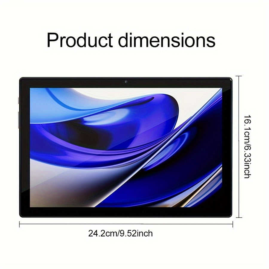 10.1 Inch Android 14 Tablet with 128GB ROM, 12GB RAM, and Accessories