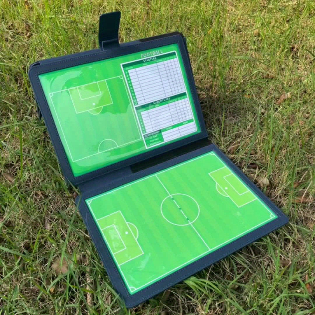 Double-Sided Magnetic Soccer Coaching Clipboard with Erasable Markers - Tactical Board for Training & Referees