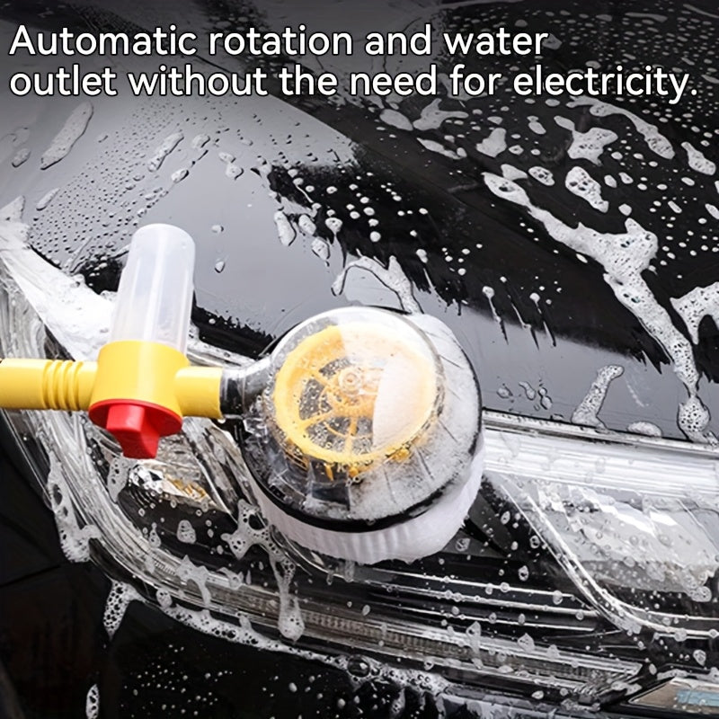 360° Rotating Car Wash Brush Kit with Soap Dispenser - Versatile Microfiber Cleaning for Vehicles, Yard, and Pets