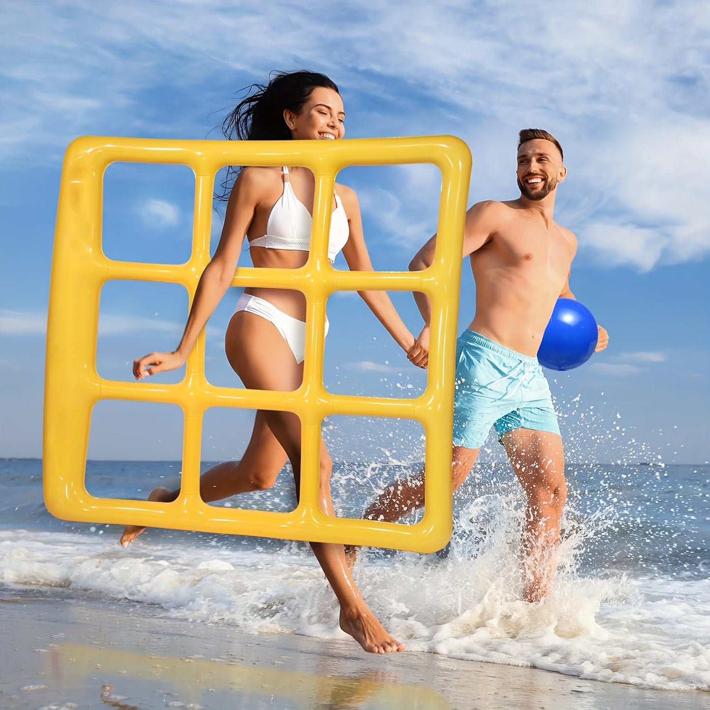 Inflatable Water Toss Game Set for Pool Parties - Fun for 2-10 Players