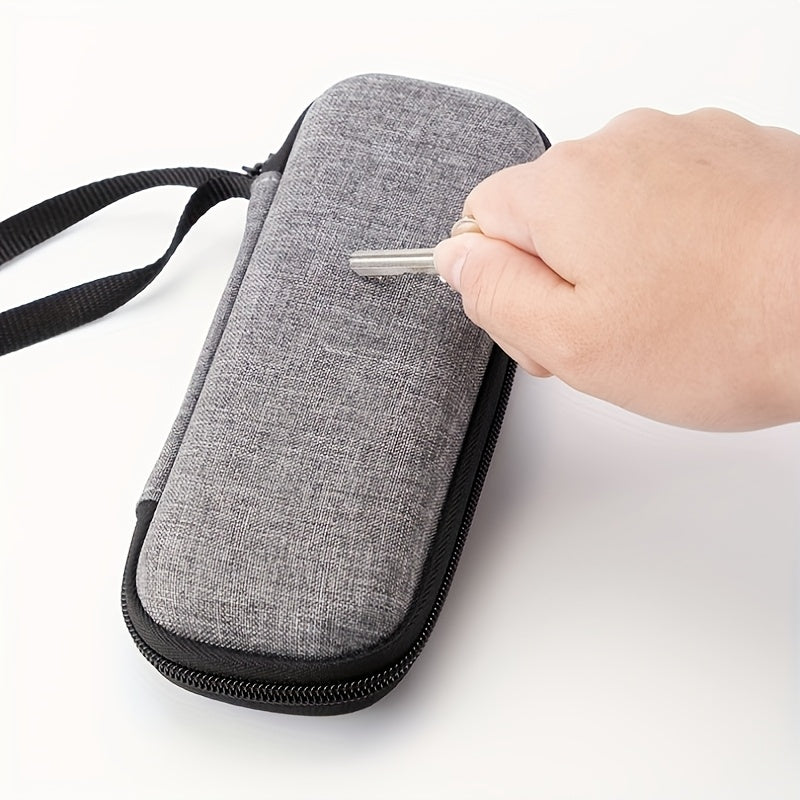 Vintage Razor Storage Bag - EVA Hard Shell & Polyester, Perfect for Shaver Organization
