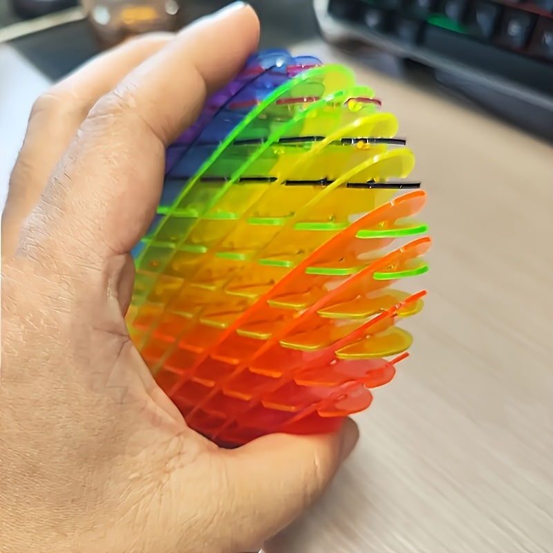 Colorful Stretchy Worm Fidget Toy - Vibrant Rainbow Colors for Relaxation and Focus