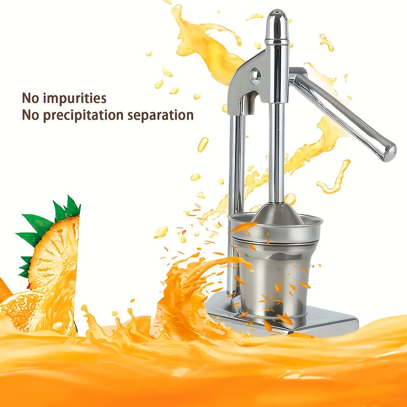 High-Yield Stainless Steel Manual Juicer, Easy-Clean & Durable for Citrus Fruits