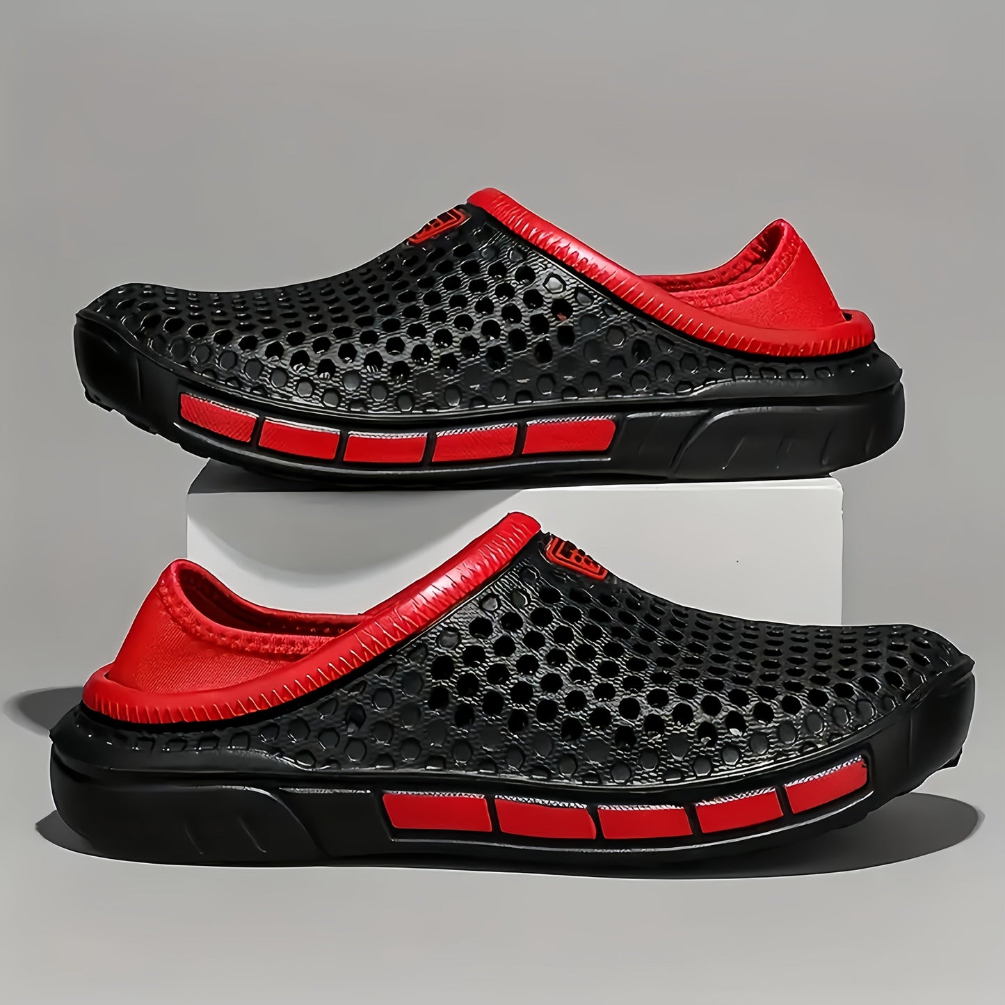 Men's Summer Breathable Slide Sandals - Dual Wear for Sports & Beach