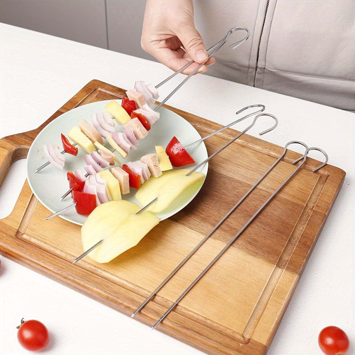 Durable Metal Barbecue Skewers - Perfect for Grilling & BBQ