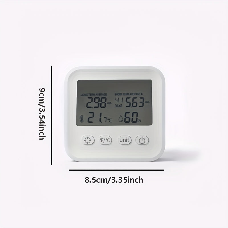 ANJKFLUR Radon Detector - High Sensitivity Continuous Monitor with USB-Powered Detection for Home and Office
