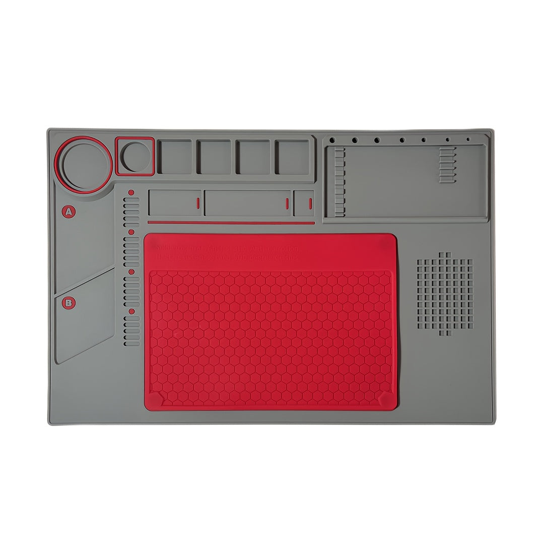 Heat Resistant Silicone Soldering Mat with Magnetic Sections for Phone Repair