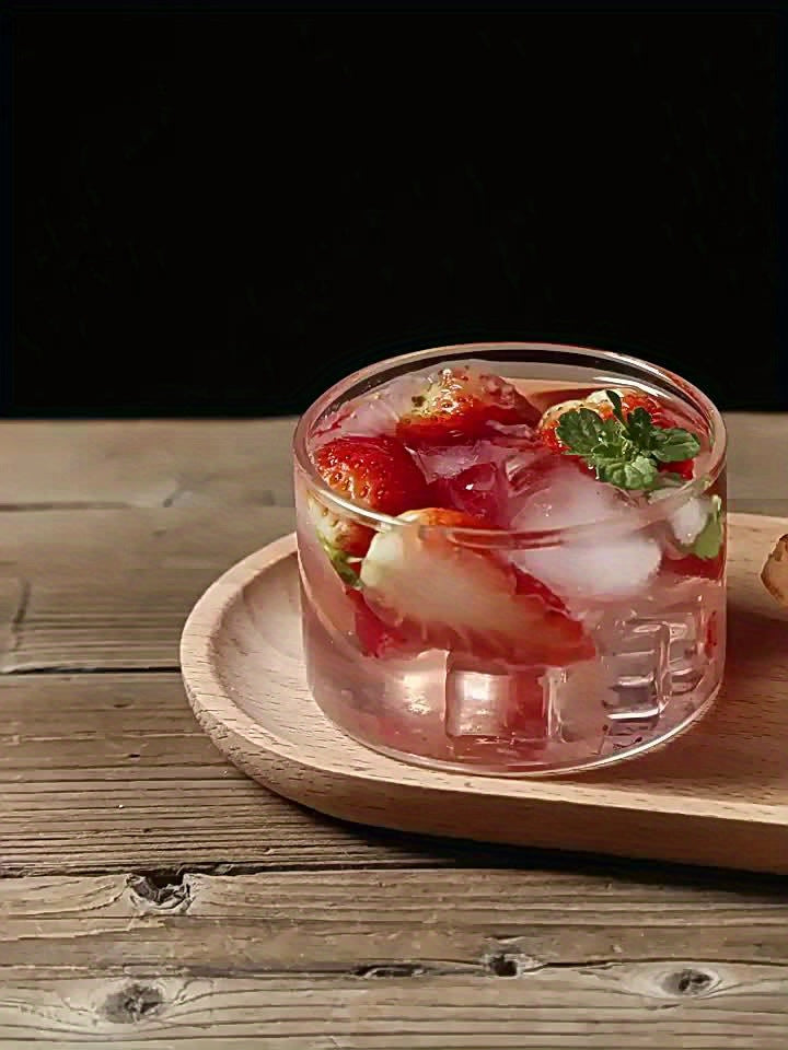 4-Pack 6.4oz High Borosilicate Glass Dessert Bowls - Microwave & Dishwasher Safe