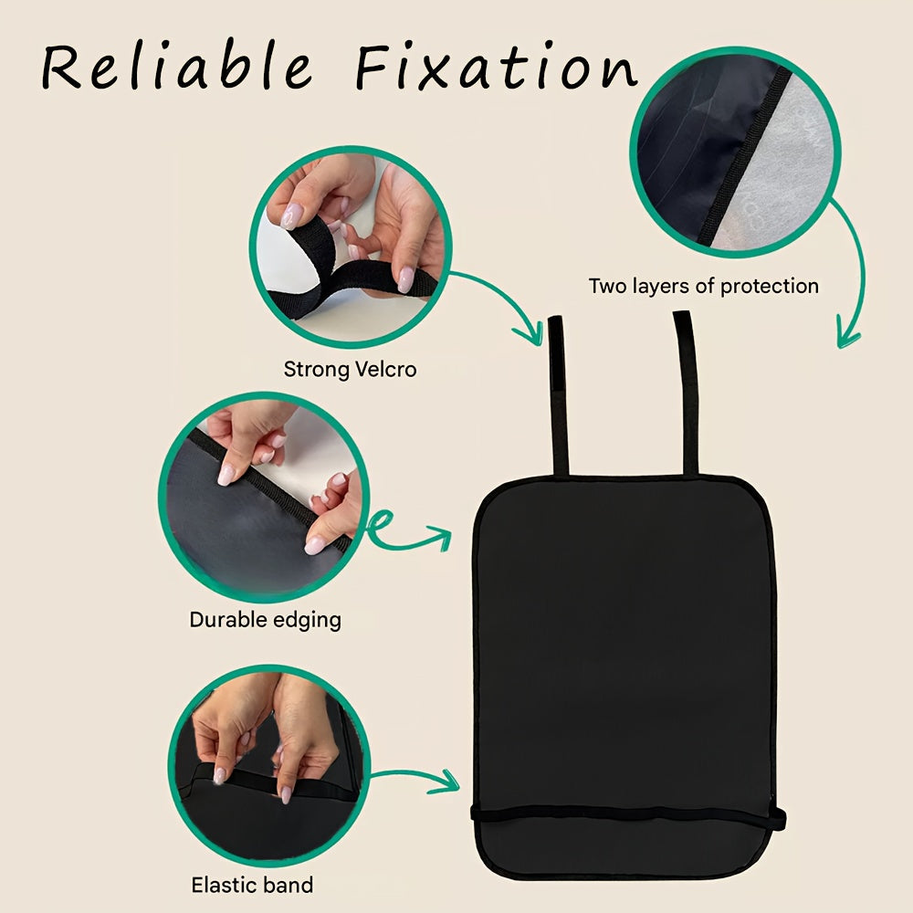Car Seat Back Protector with Educational Design - Easy Install & Clean, Universal Fit