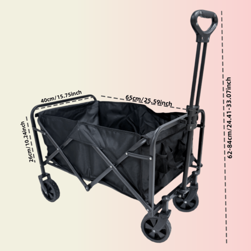 5pcs/1pc Camping Folding Cart with 360° Wheels for Beach Trips