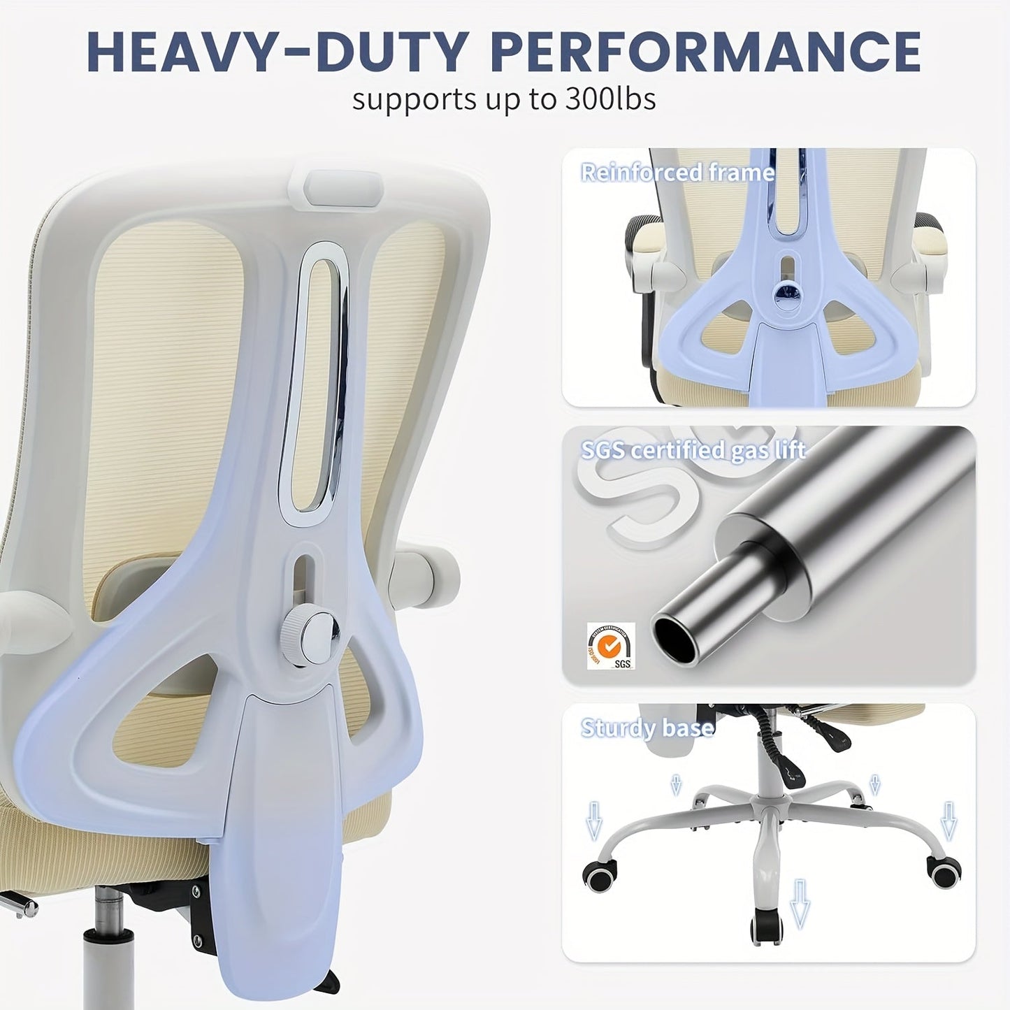 Ergonomic Office Chair with Adjustable Lumbar Support and Footrest