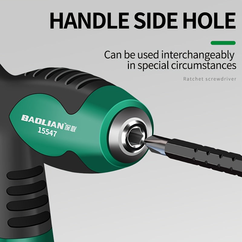 Versatile T-Handle Ratchet Screwdriver with Strong Magnetic Head for Home Repairs & DIY