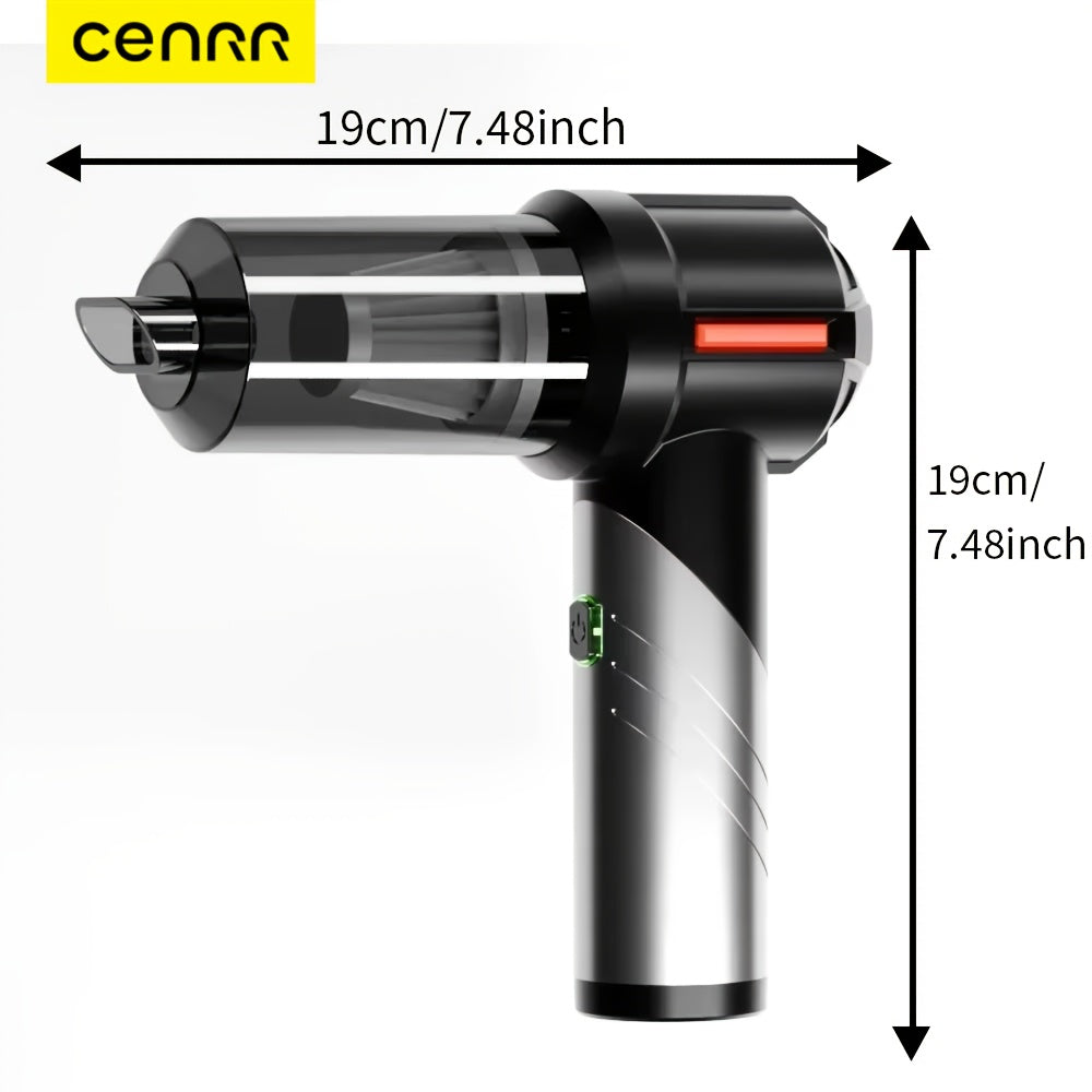 CENRR 16000PA Foldable Car Vacuum Cleaner | 100W Brushless Motor | 9 Attachments | Ultra Quiet 75dB | Wireless Handheld Auto/Home Cleaning