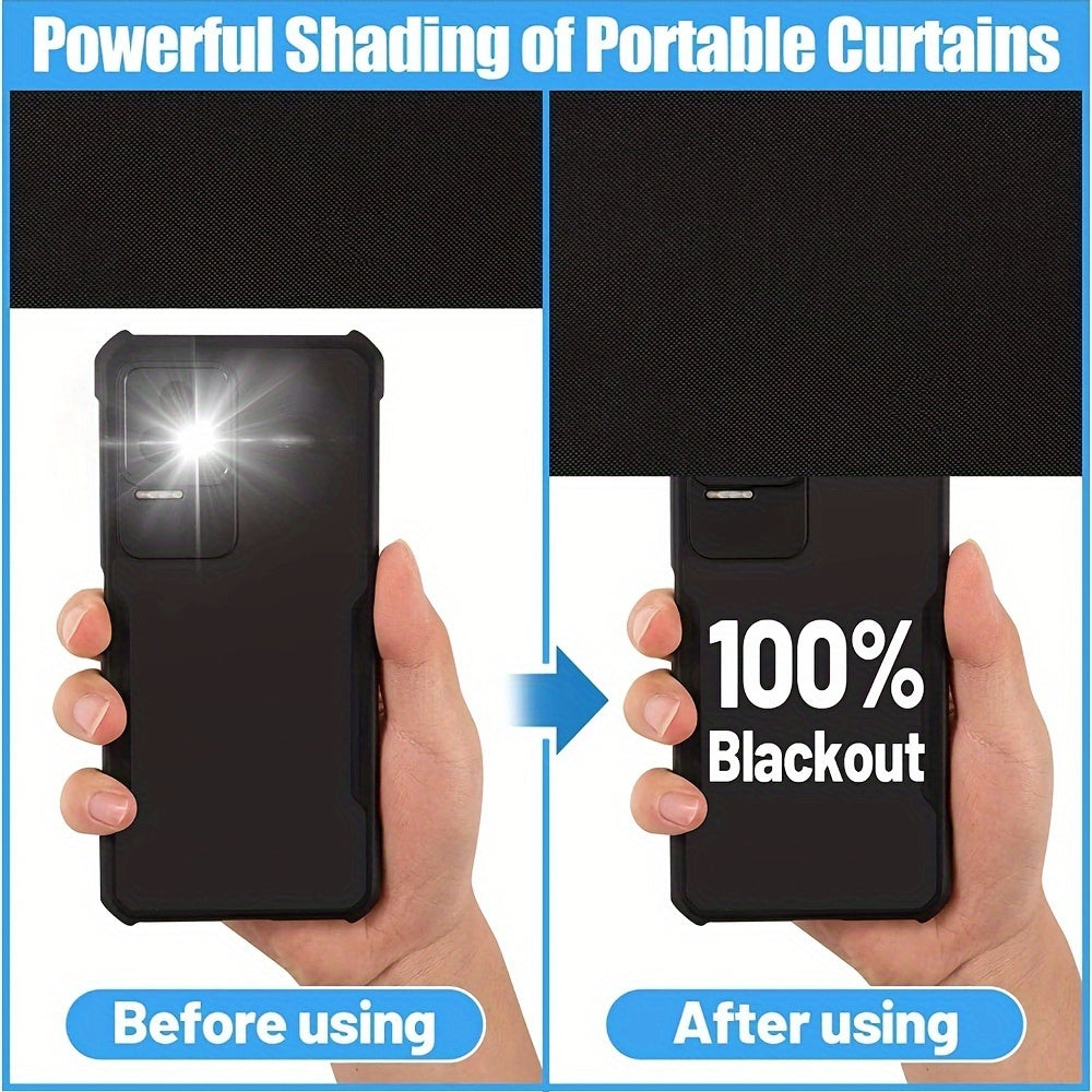 Blackout Curtains for Bedroom & Travel | Portable No-Drill Insulated Shades