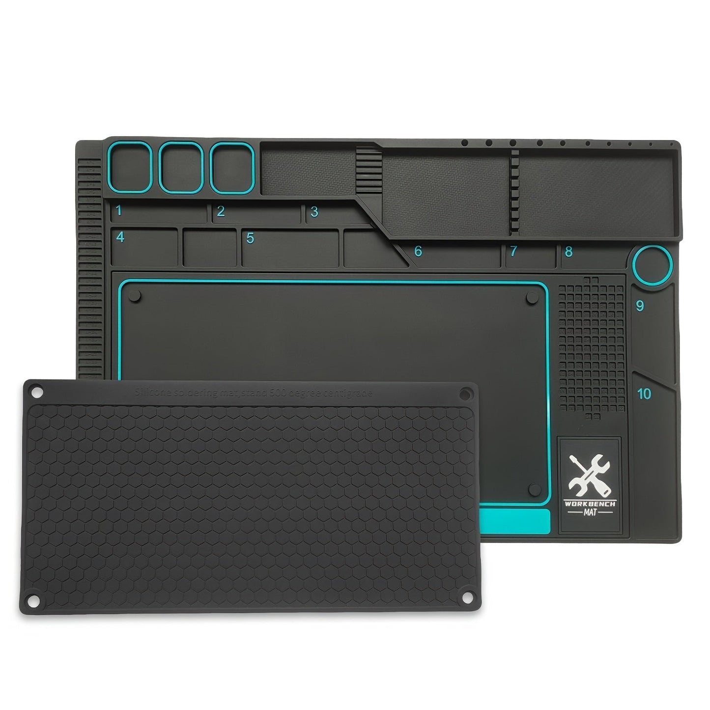 Heat Resistant Silicone Soldering Mat with Magnetic Sections for Phone Repair