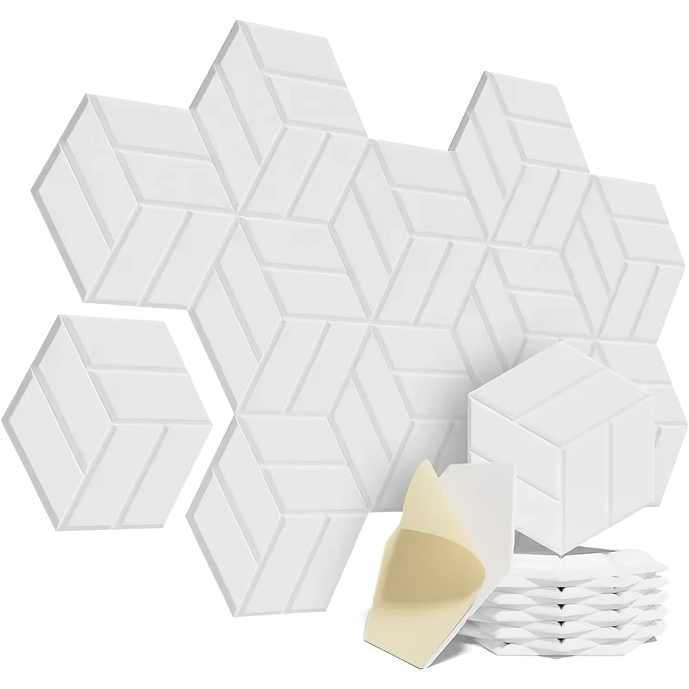 12pcs Self-Adhesive Acoustic Panels - High Density Soundproof Foam, Flame Resistant, Noise Absorbing & Echo Eliminating (Black/Dark Gray/White)