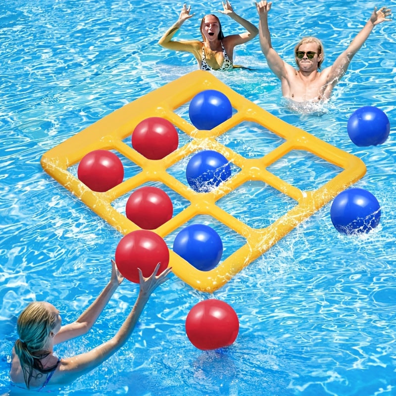 Inflatable Water Toss Game Set for Pool Parties - Fun for 2-10 Players