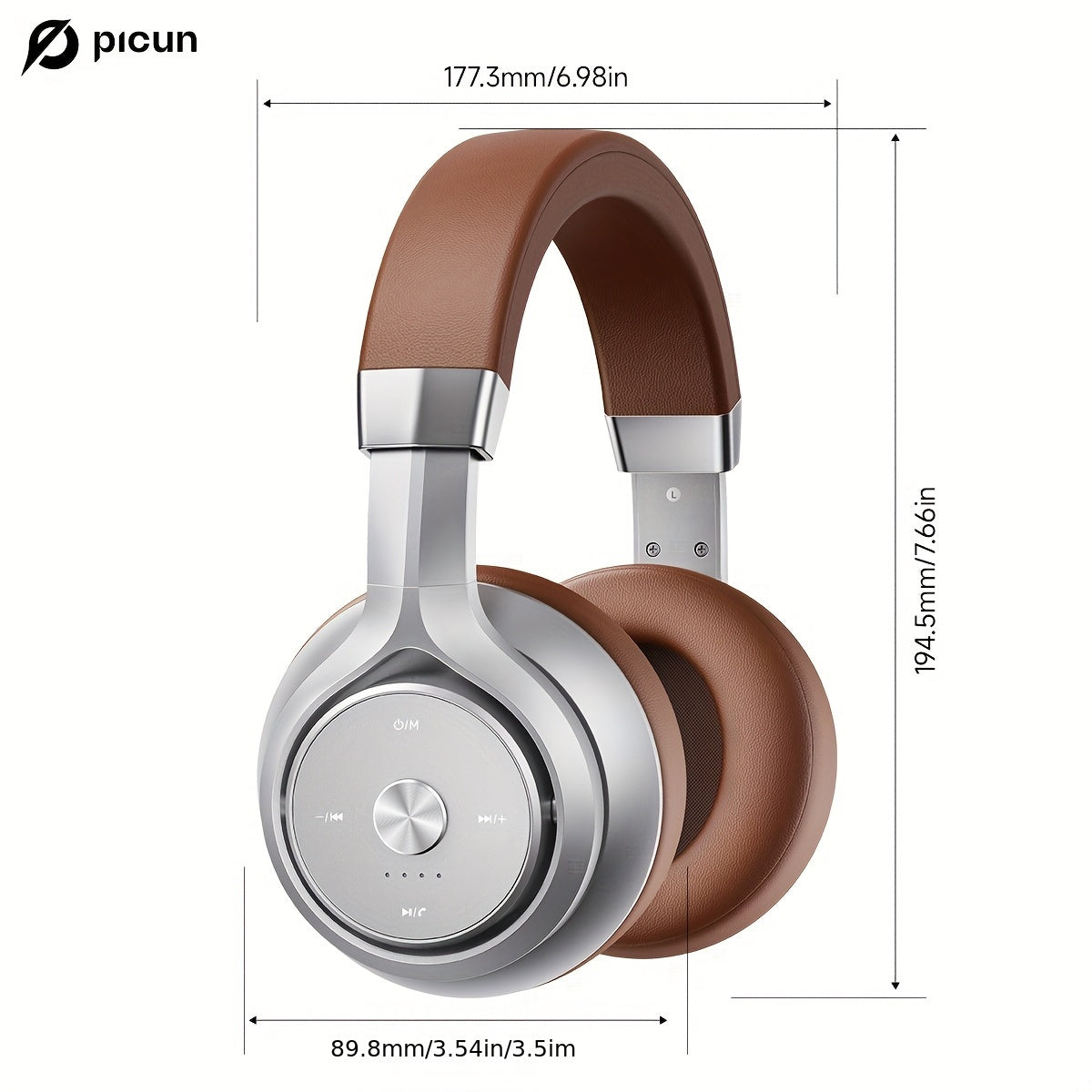 PICUN P28X Wireless Headphones - 35-Hour Battery, Low Latency, Type-C Charging