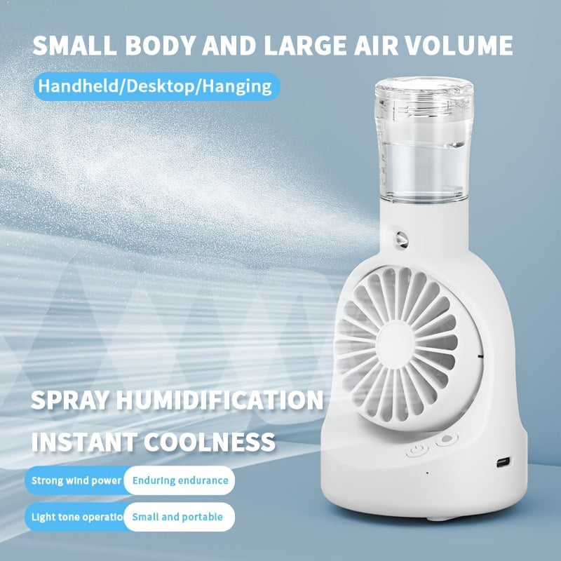 SENBOWE 2-in-1 USB Fan & Humidifier - Portable, Quiet, 4 Speeds, Adjustable Humidity - Ideal for Home & Office