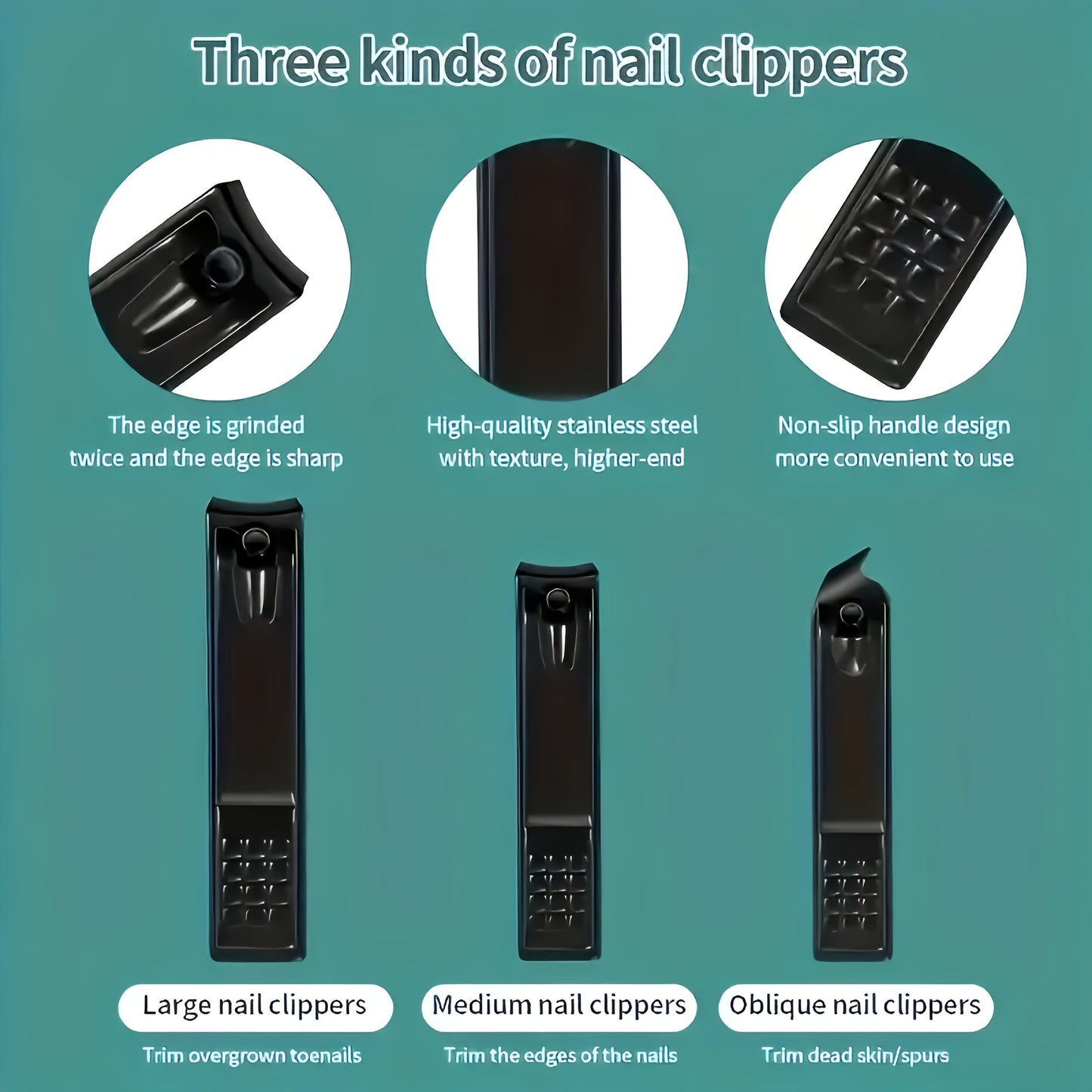 Luxury Manicure & Pedicure Set - 7/10/24pcs Professional Stainless Steel Nail Tools
