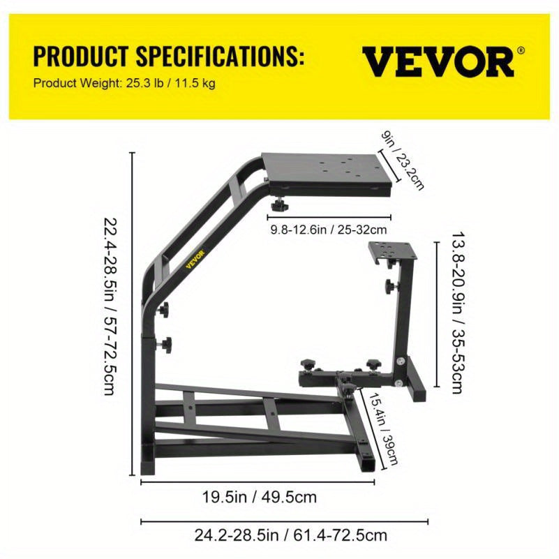 Sturdy Adjustable Simulator Wheel Stand for G29 G27 G25 - Lightweight & Durable